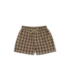 Organic Cotton Louis Short - Gingham Shitake