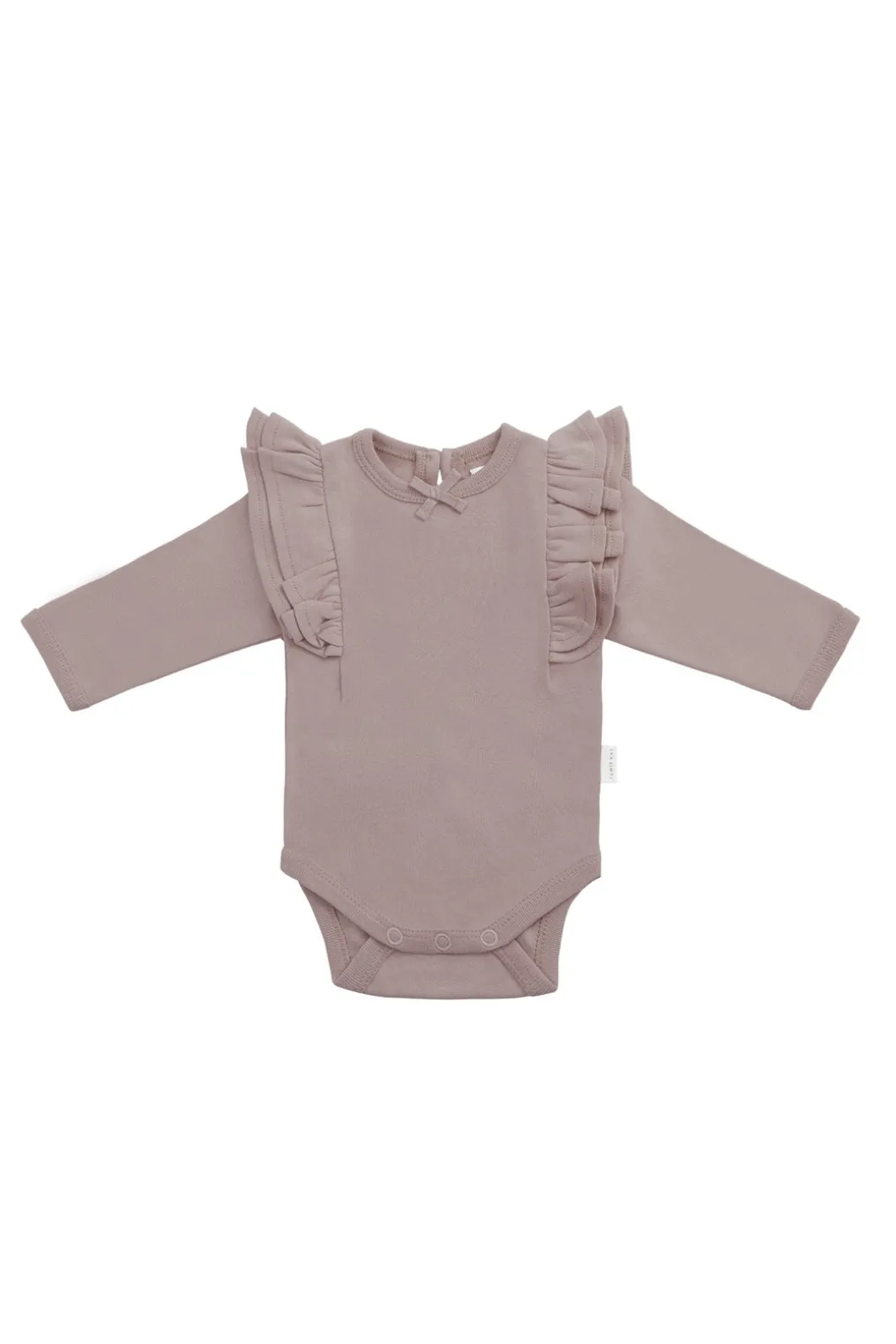 Organic Cotton Maddie Long Sleeve Bodysuit - Softest Mauve