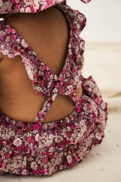 Organic Cotton Madeline Playsuit - Garden Print