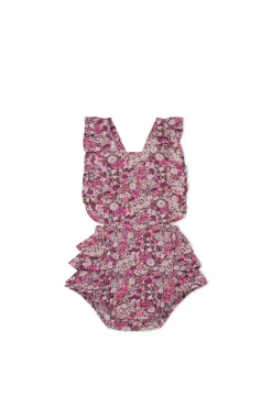 Organic Cotton Madeline Playsuit - Garden Print