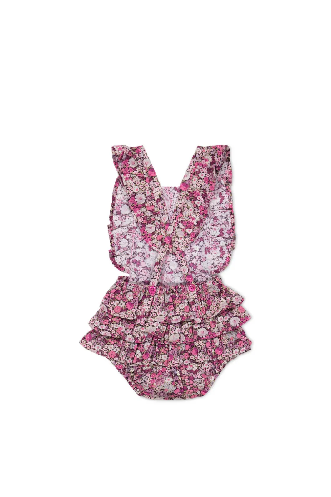 Organic Cotton Madeline Playsuit - Garden Print