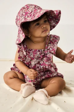 Organic Cotton Madeline Playsuit - Garden Print