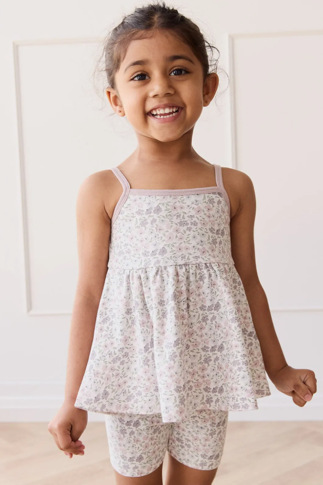 Organic Cotton Maple Singlet - Fifi Lilac