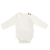 Organic Cotton Marlo Long Sleeve Bodysuit - Buttermilk