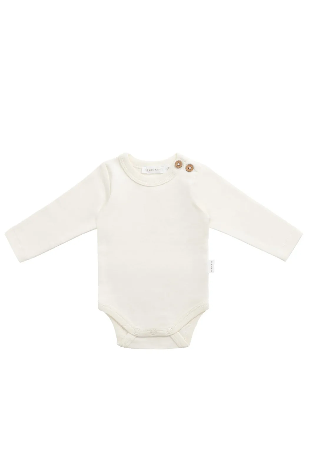 Organic Cotton Marlo Long Sleeve Bodysuit - Buttermilk