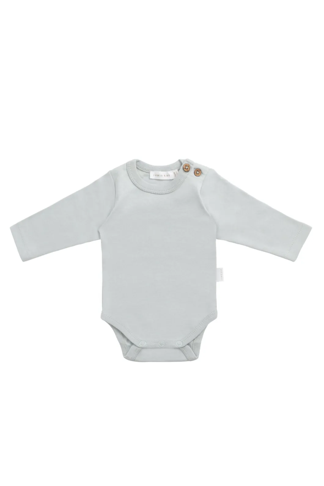 Organic Cotton Marlo Long Sleeve Bodysuit - Mineral