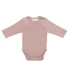 Organic Cotton Marlo Long Sleeve Bodysuit - Powder Pink