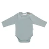Organic Cotton Marlo Long Sleeve Bodysuit - Pond