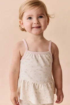Organic Cotton Meadow Singlet - Briella Whisper