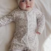 Organic Cotton Melanie Zip Onepiece - Posy Floral