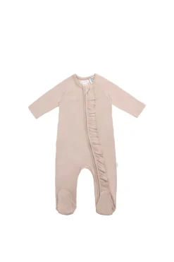 Organic Cotton Melanie Zip Onepiece - Blushing Berry