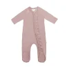 Organic Cotton Melanie Zip Onepiece - Powder Pink