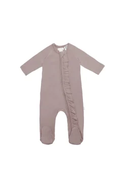 Organic Cotton Melanie Zip Onepiece - Softest Mauve