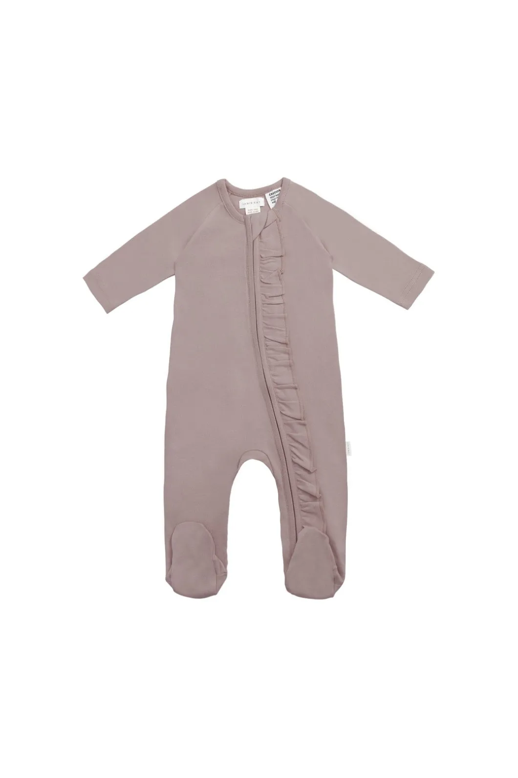 Organic Cotton Melanie Zip Onepiece - Softest Mauve