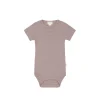 Organic Cotton Modal Darcy Rib Tee Bodysuit - Mauve Shadow