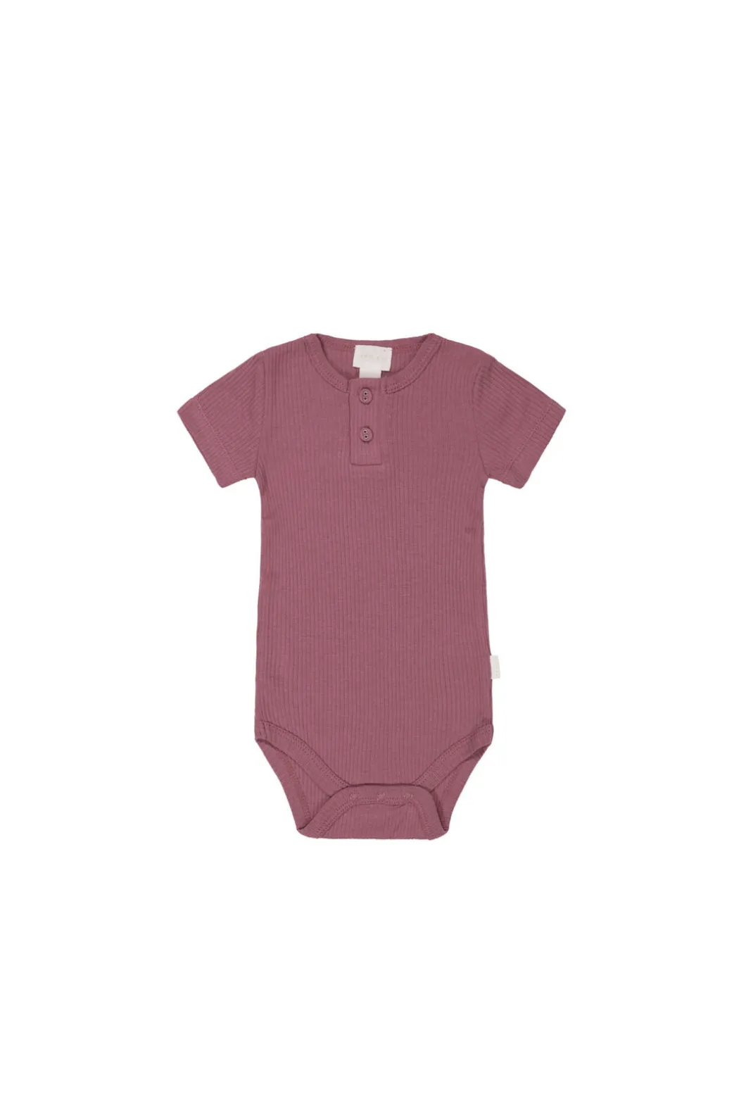 Organic Cotton Modal Darcy Rib Tee Bodysuit - Rosette