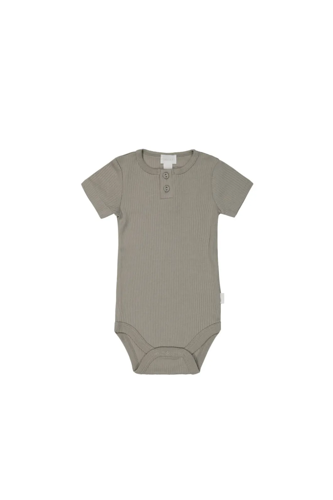 Organic Cotton Modal Darcy Rib Tee Bodysuit - Twig
