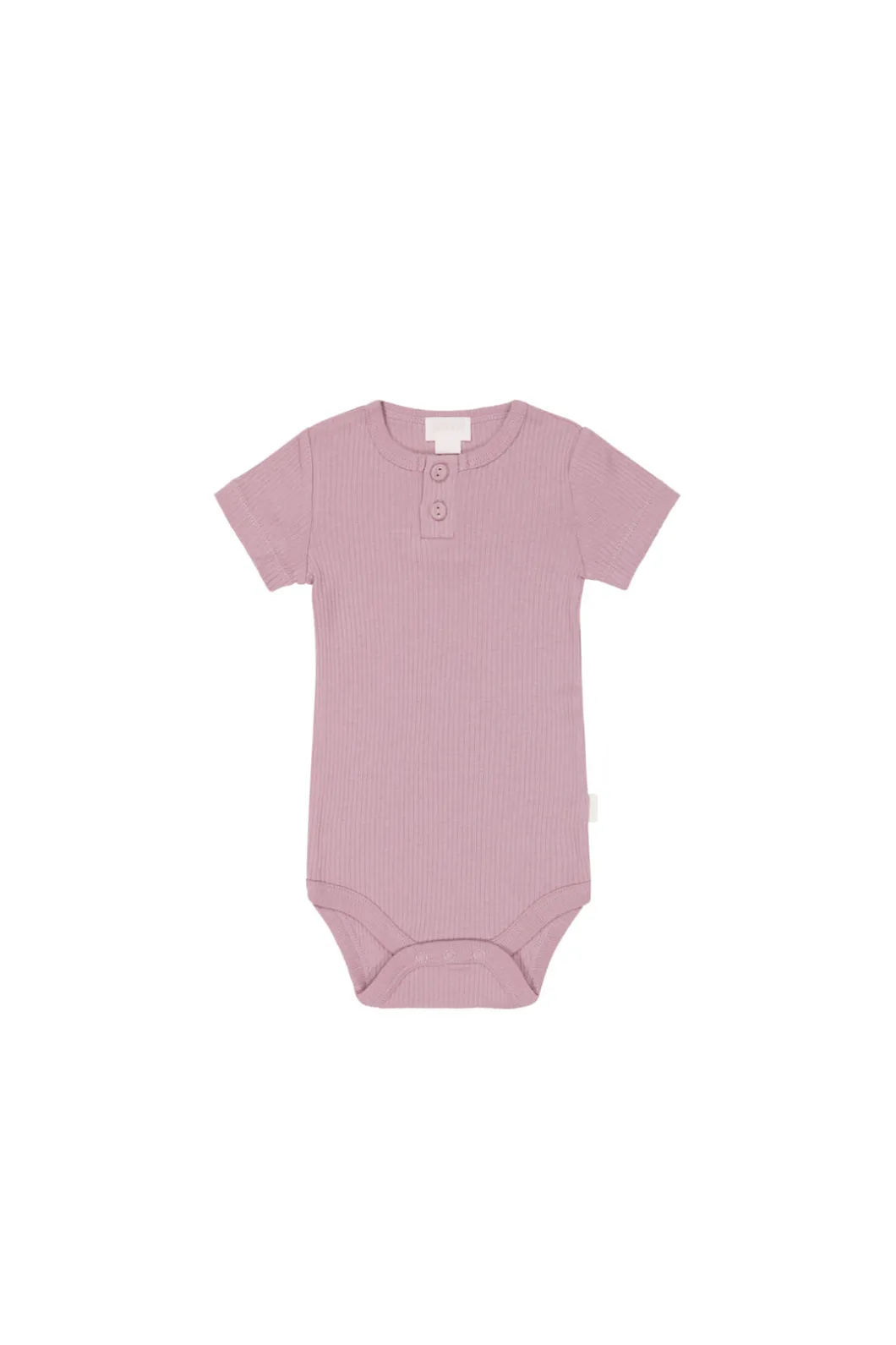 Organic Cotton Modal Darcy Rib Tee Bodysuit - Vintage Violet