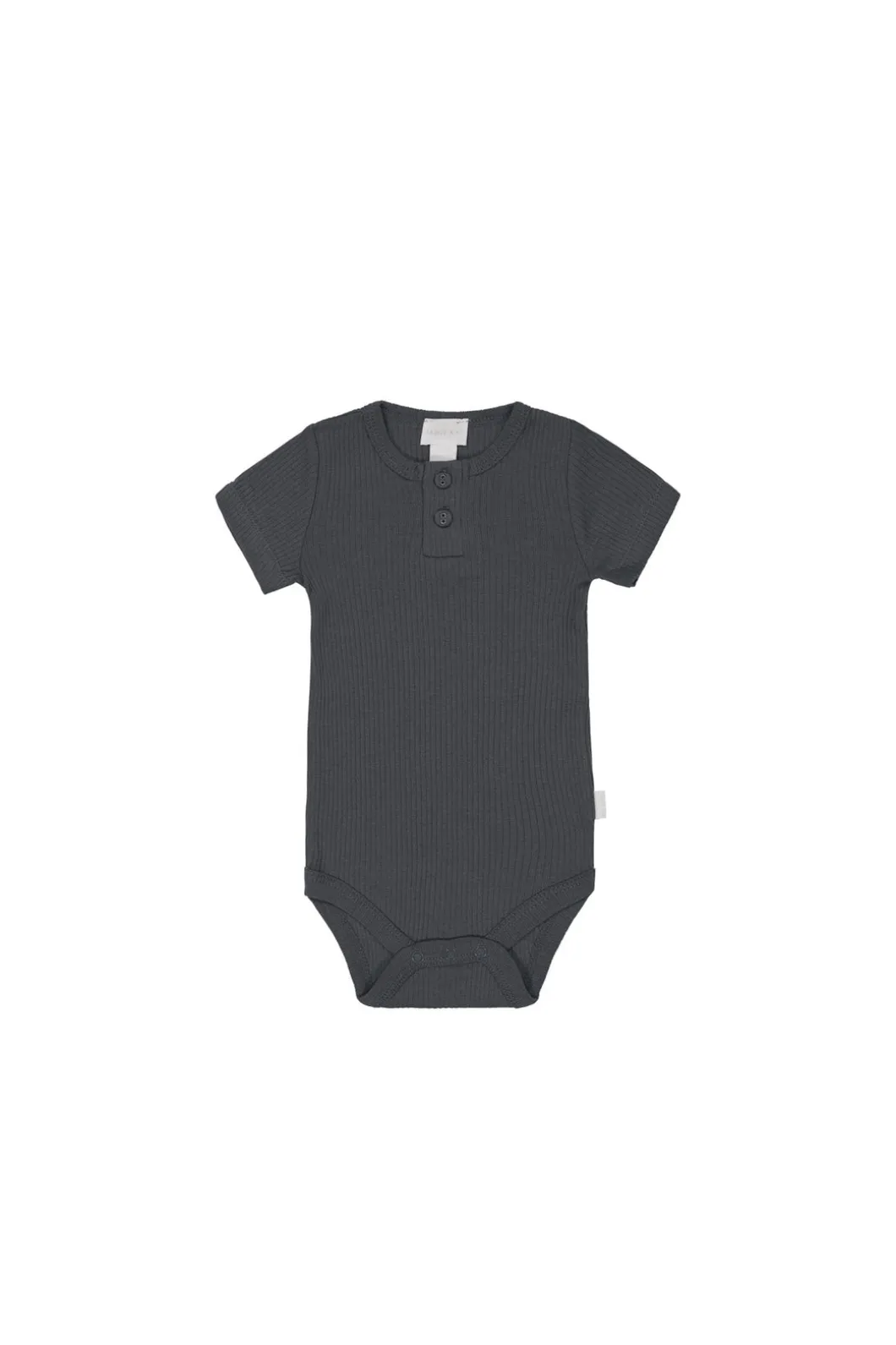 Organic Cotton Modal Darcy Rib Tee Bodysuit - Icelandic Marle