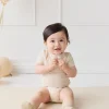 Organic Cotton Modal Darcy Tee Bodysuit - Milky Way Buff