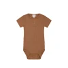 Organic Cotton Modal Darcy Rib Tee Bodysuit - Baker