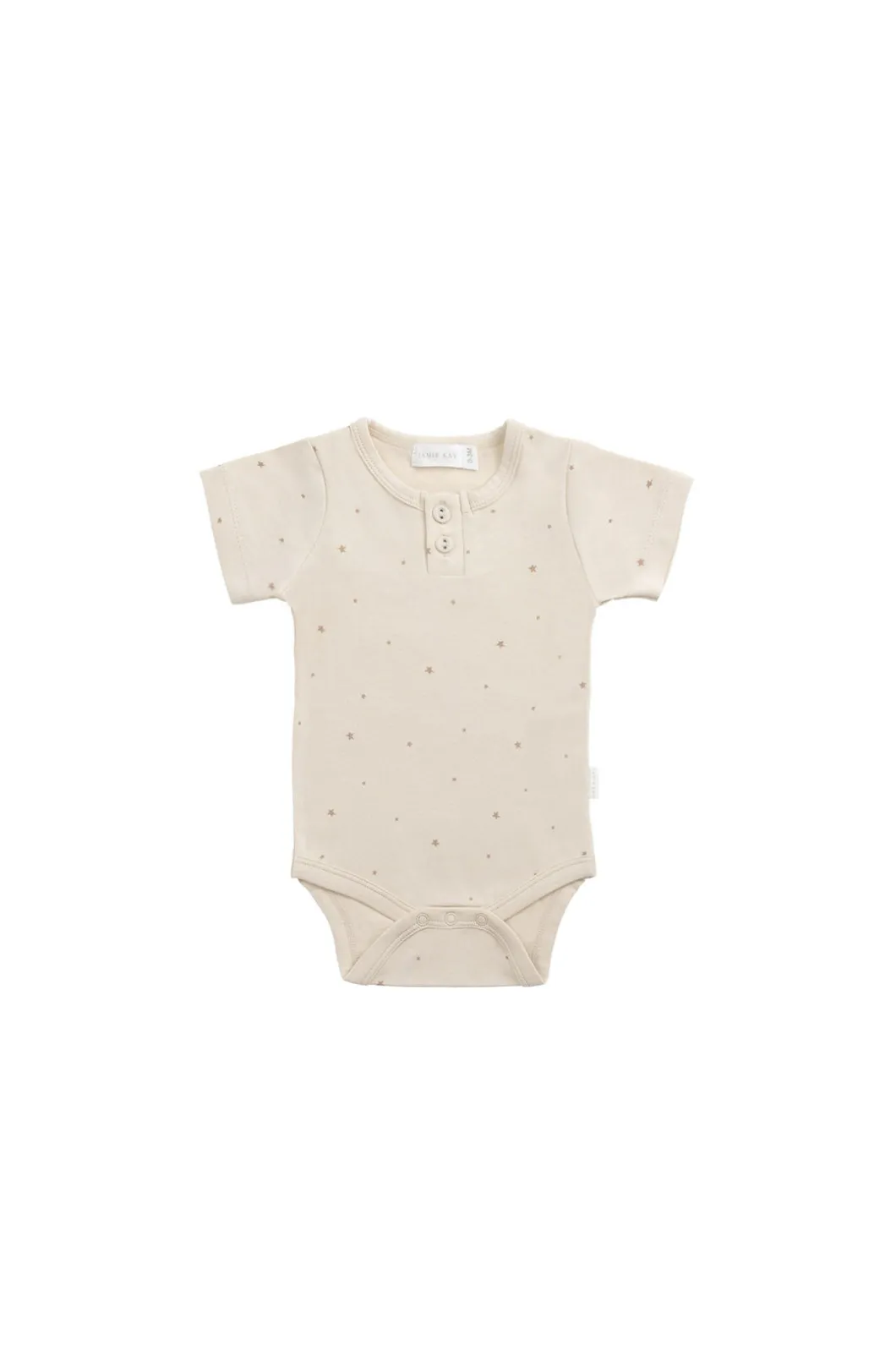 Organic Cotton Modal Darcy Tee Bodysuit - Milky Way Buff