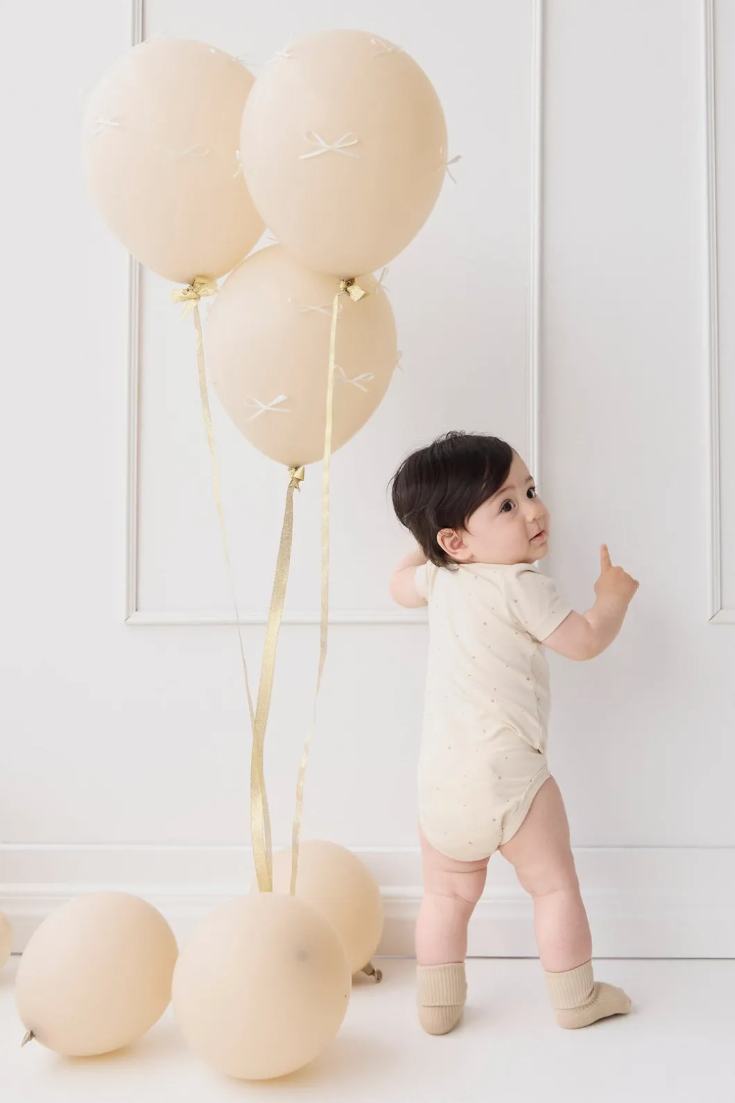 Organic Cotton Modal Darcy Tee Bodysuit - Milky Way Buff