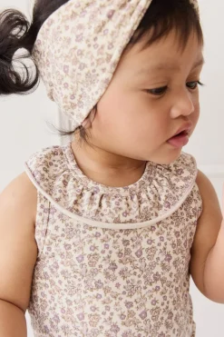 Organic Cotton Modal Francoise Bodysuit - Amber Eggnog