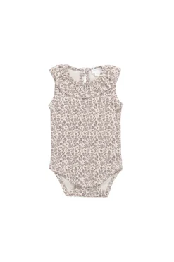 Organic Cotton Modal Francoise Bodysuit - Amber Eggnog