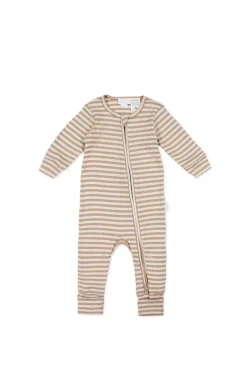 Organic Cotton Modal Gracelyn Onepiece - Narrow Stripe Baker/Cloud