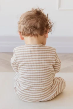 Organic Cotton Modal Gracelyn Onepiece - Narrow Stripe Baker/Cloud