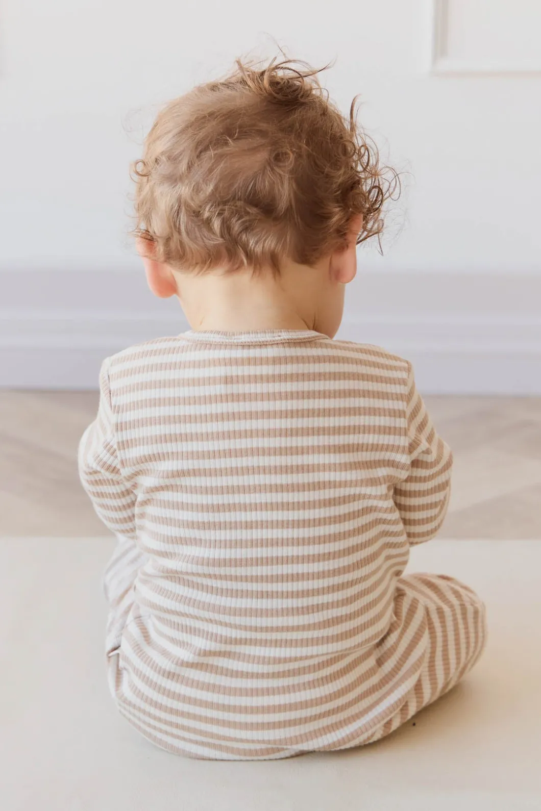 Organic Cotton Modal Gracelyn Onepiece - Narrow Stripe Baker/Cloud