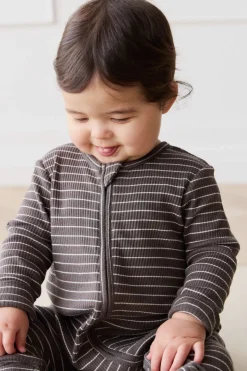 Organic Cotton Modal Gracelyn Onepiece - Daily Stripe Wolf/Cloud