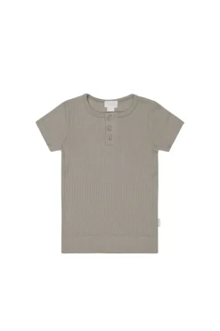 Organic Cotton Modal Henley Tee - Milford