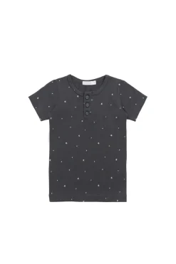 Organic Cotton Modal Henley Tee - Milky Way Icelandic