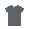 Organic Cotton Modal Henley Tee - Smoke