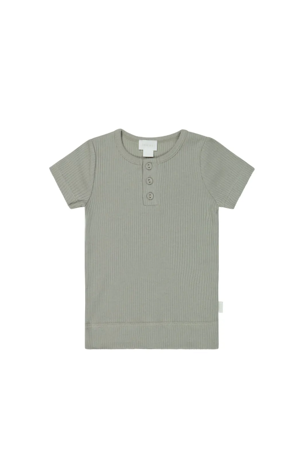 Organic Cotton Modal Henley Tee - Willow