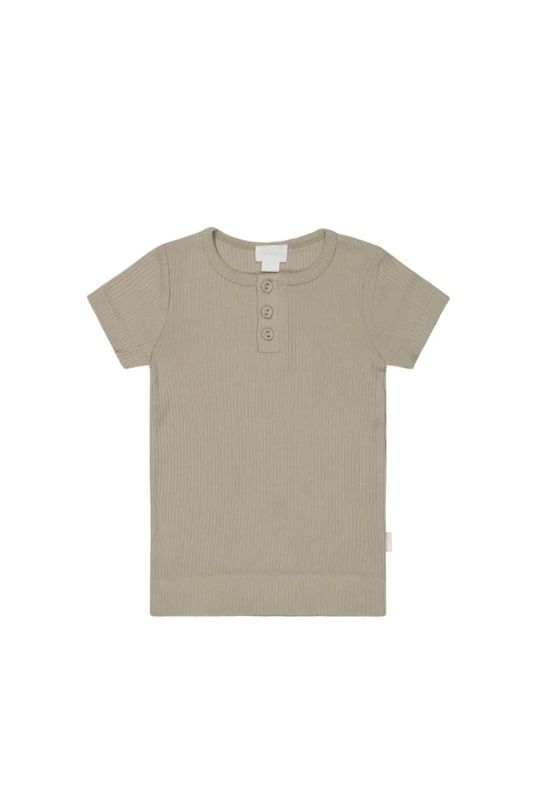 Organic Cotton Modal Henley Tee - Rye
