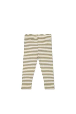 Organic Cotton Modal Legging - Narrow Stripe Balm/Cloud
