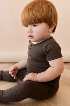 Organic Cotton Modal Legging - Dark Coffee