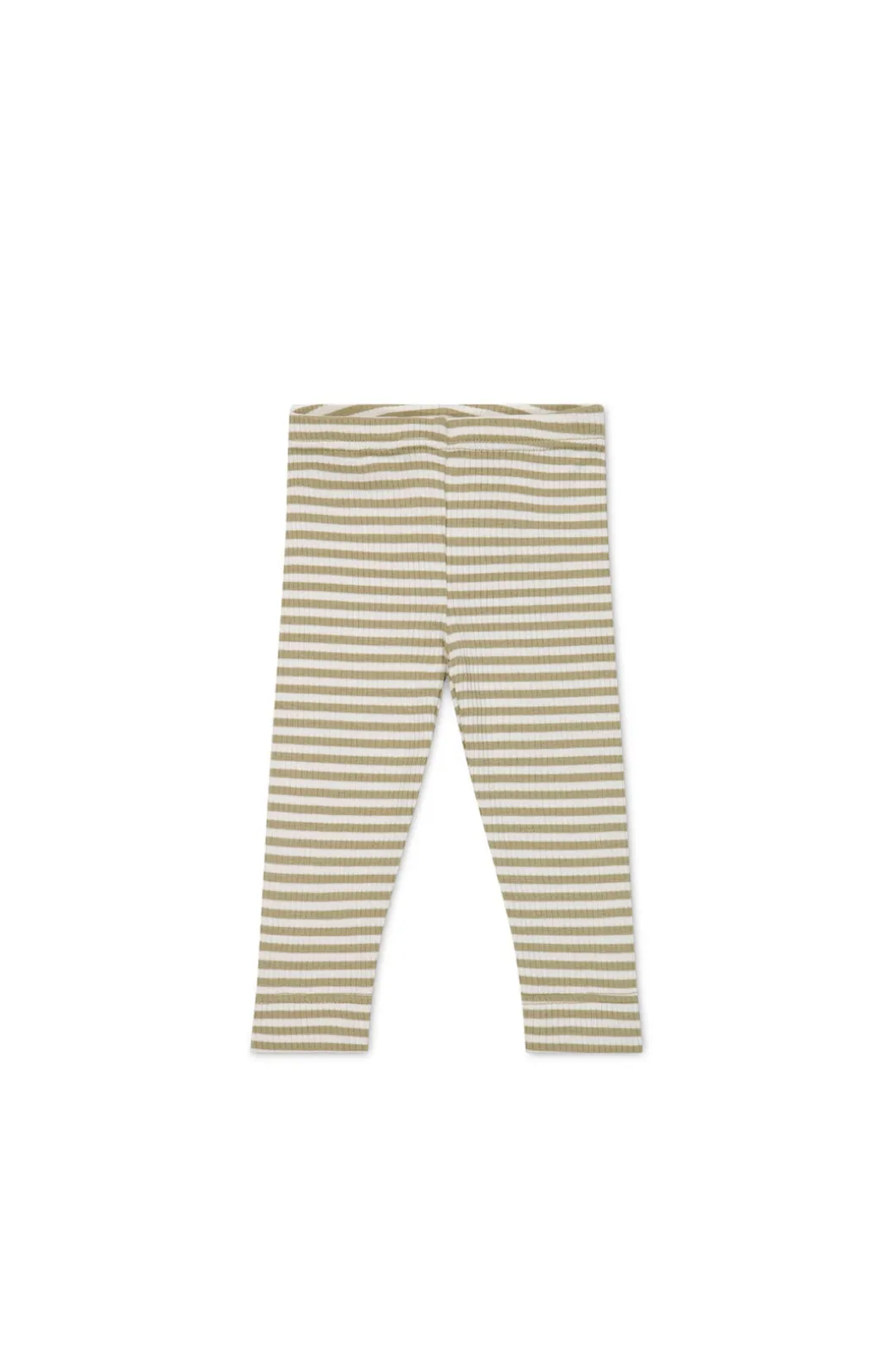 Organic Cotton Modal Legging - Narrow Stripe Balm/Cloud