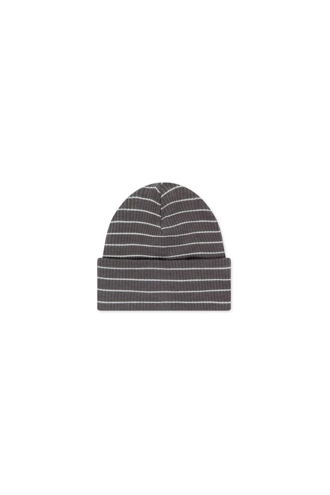 Organic Cotton Modal Lennon Beanie - Daily Stripe Wolf/Cloud