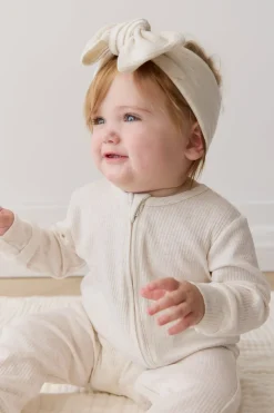 Organic Cotton Modal Lilian Headband - Oatmeal Marle