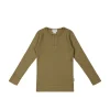 Organic Cotton Modal Long Sleeve Henley - Buffalo