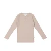 Organic Cotton Modal Long Sleeve Henley - Dusky Rose E2