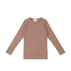 Organic Cotton Modal Long Sleeve Henley - Powder