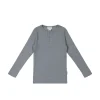 Organic Cotton Modal Long Sleeve Henley - Finch