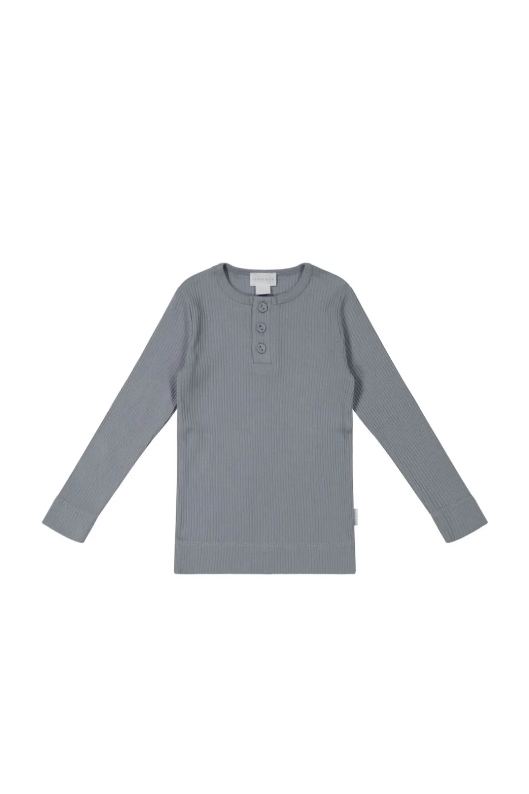 Organic Cotton Modal Long Sleeve Henley - Finch