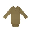 Organic Cotton Modal Long Sleeve Bodysuit - Buffalo