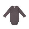 Organic Cotton Modal Long Sleeve Bodysuit - Carob
